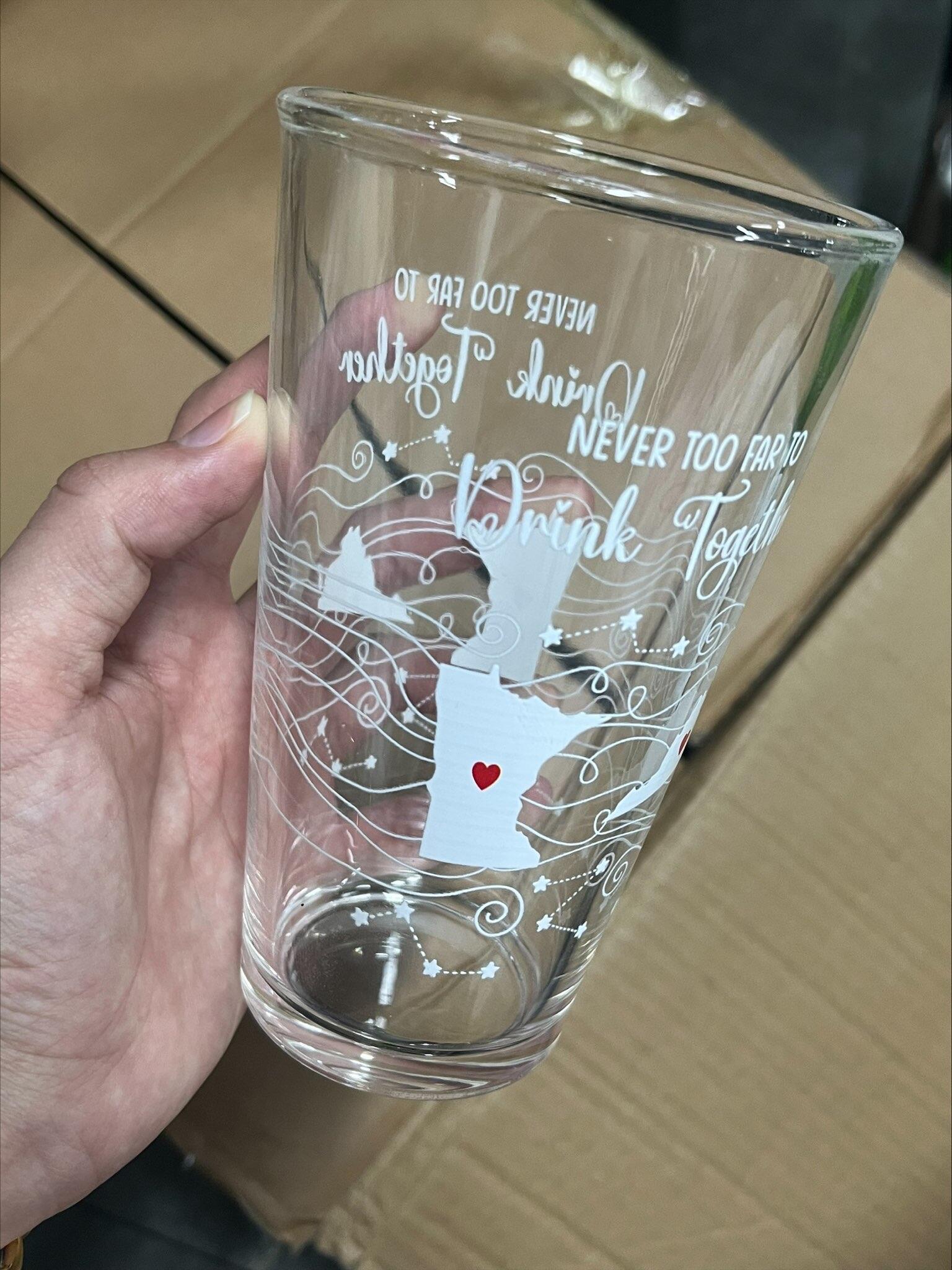 Customer photo of Never Too Far To Drink Together - Long Distance Gifts - Custom…