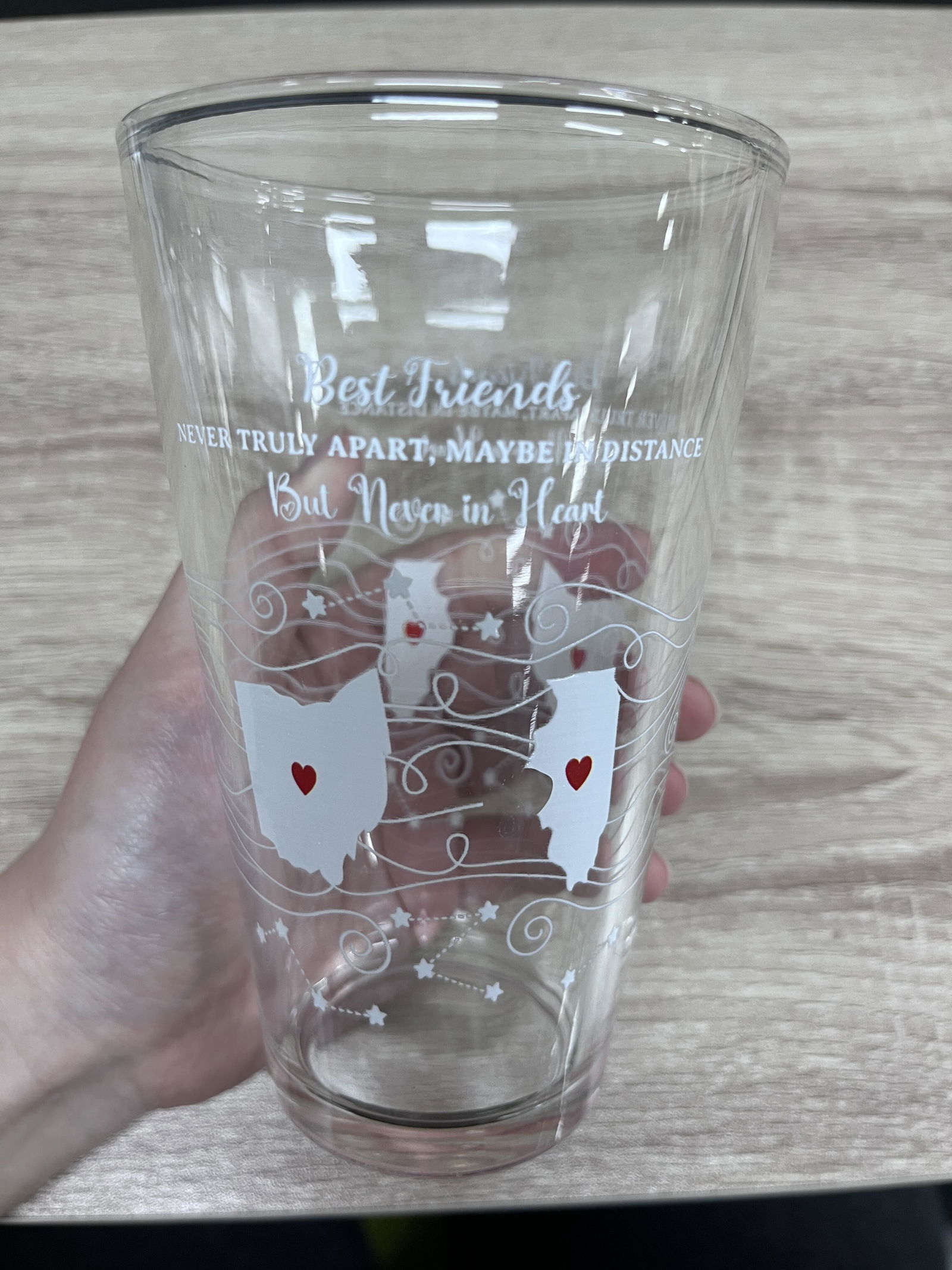 Customer photo of Never Too Far To Drink Together - Long Distance Gifts - Custom…