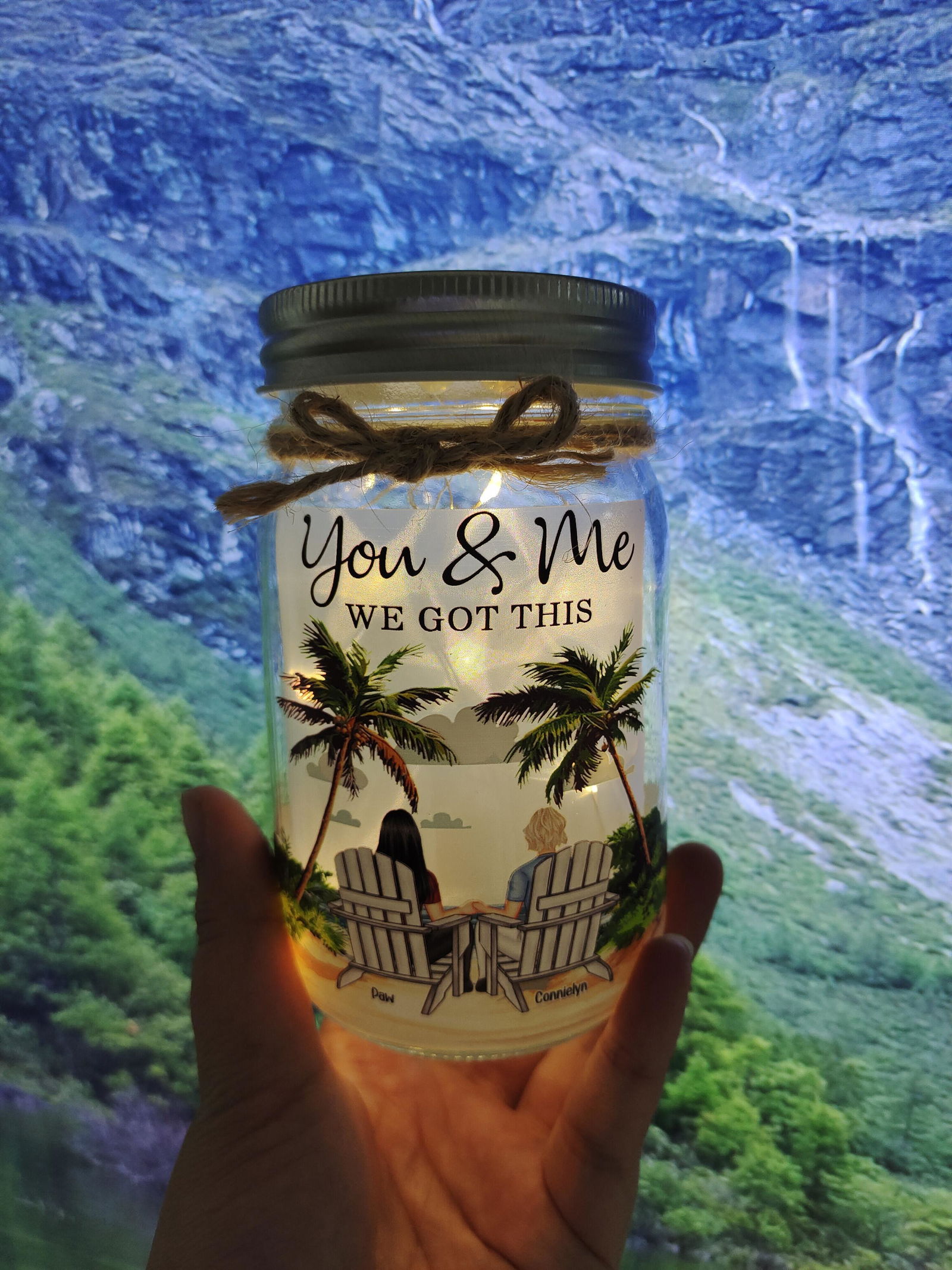 Customer photo of New Version You & Me We Got This Couple Gifts - Personalized Mason…
