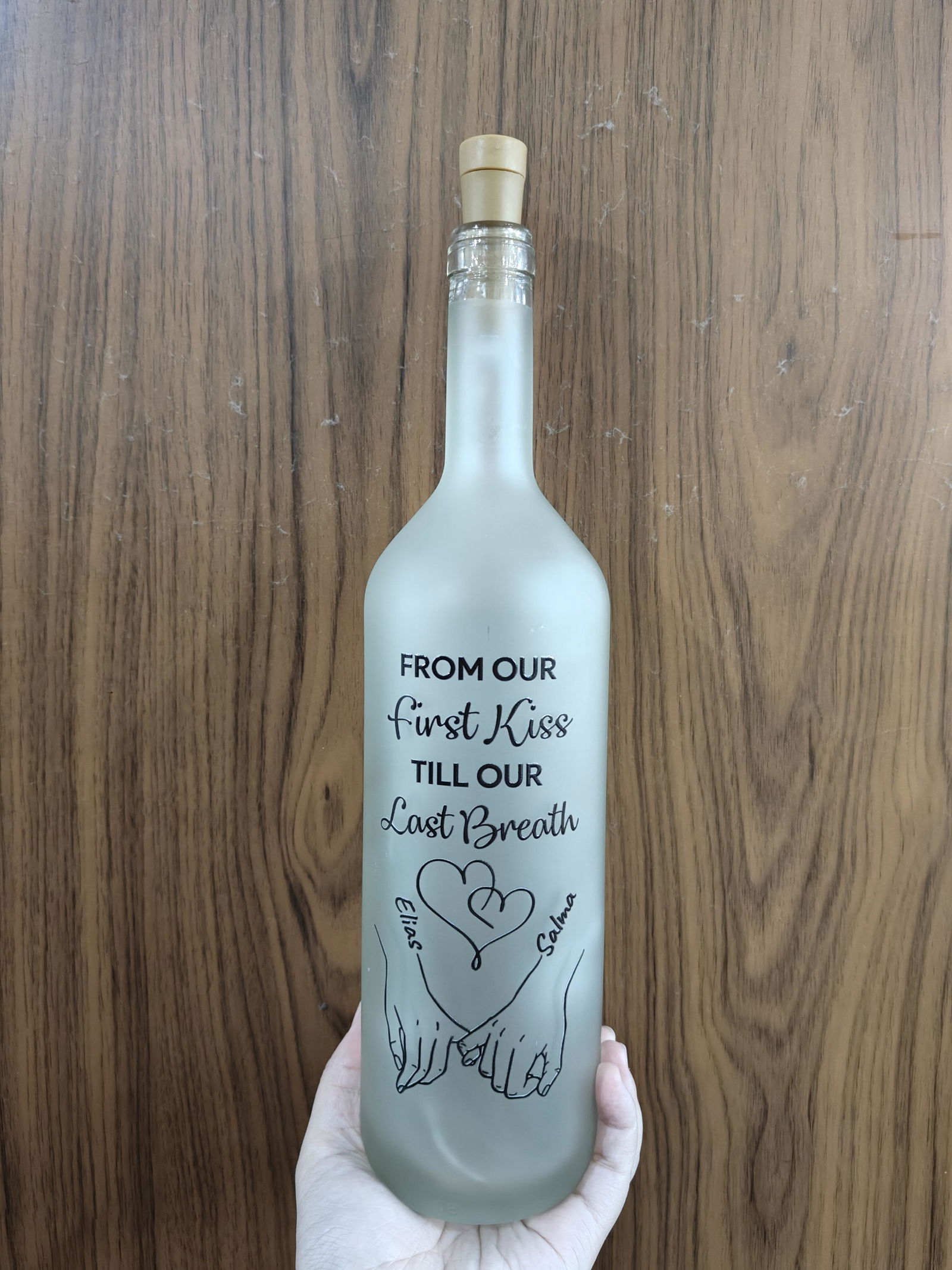 Customer photo of You And Me We Got This - Personalized Bottle Lamp