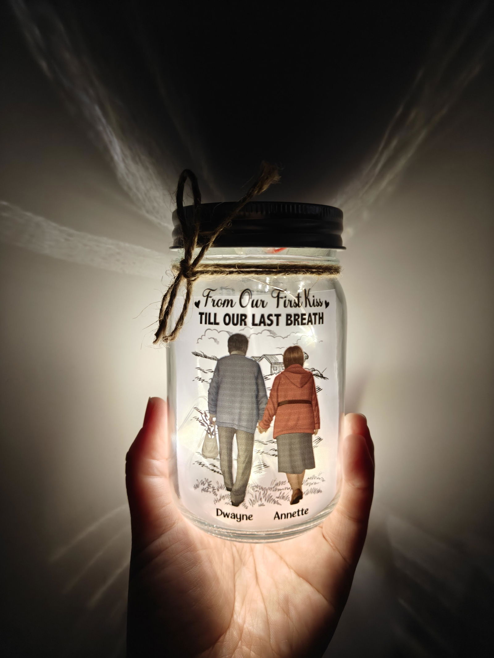 Customer photo of I Had You And You Had Me - Personalized Mason Jar Light