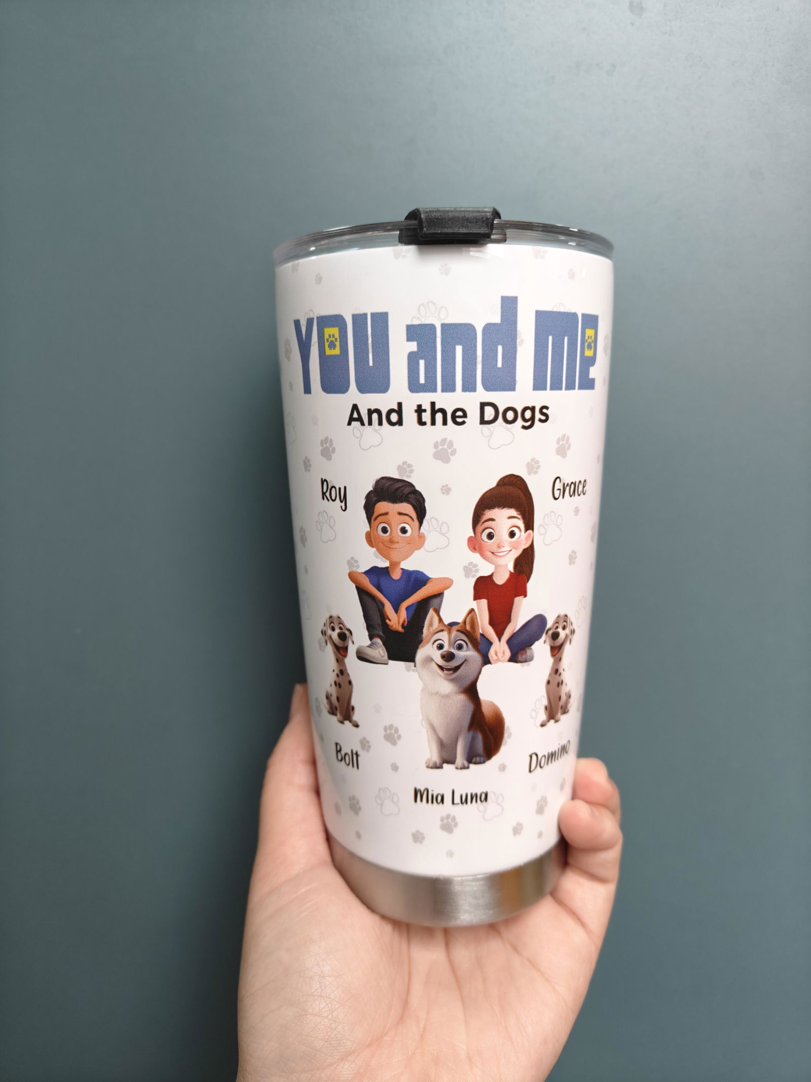 Customer photo of You And Me For Pet Parents - Personalized Tumbler Cup