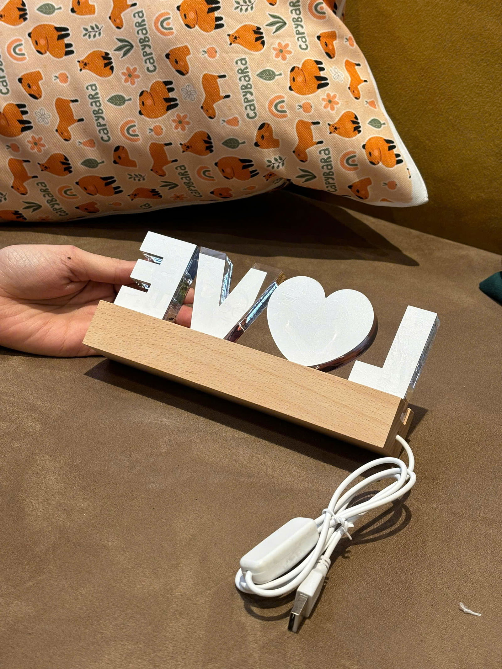 Customer photo of Love You To The Moon And Back - Personalized Photo LED Night Light