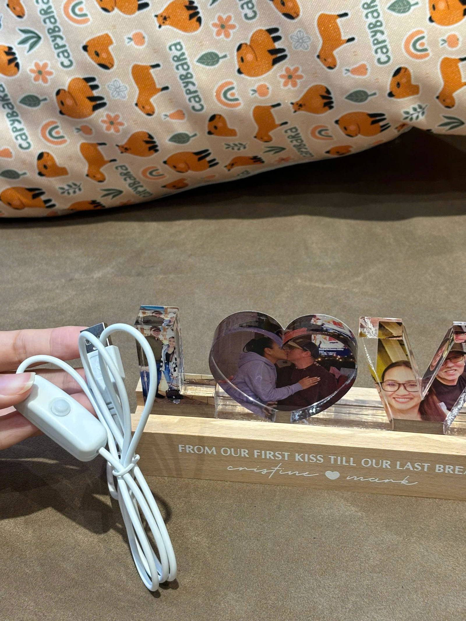Customer photo of Love You To The Moon And Back - Personalized Photo LED Night Light