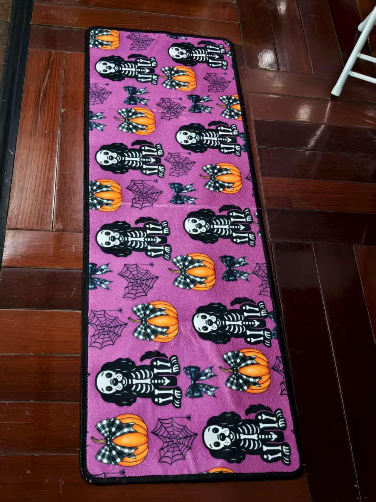 Customer photo of Halloween Pet Pumpkins Spiderwebs Coquette Bows Pattern…