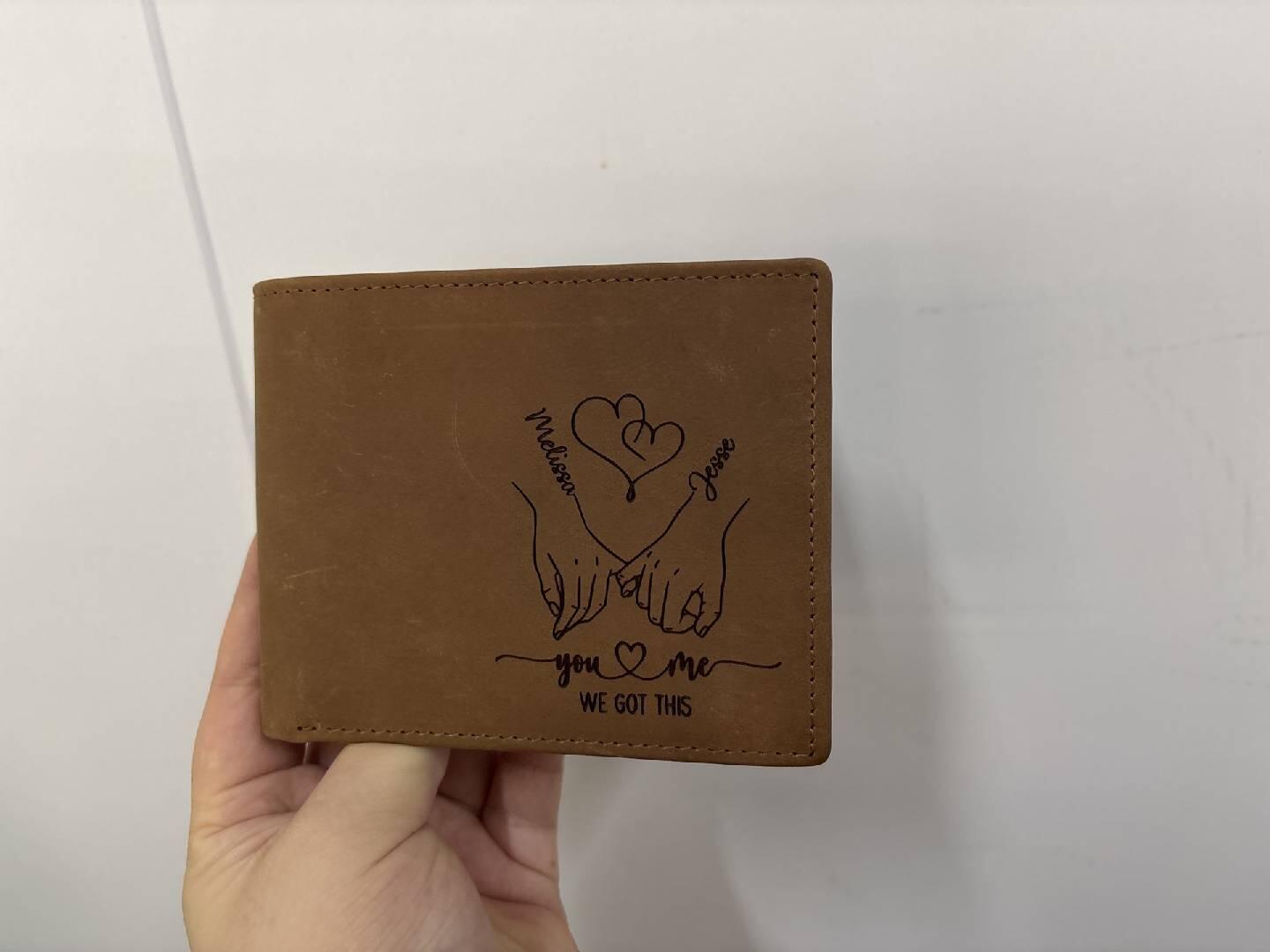 Customer photo of In Case You Need A Little Reminder - Personalized Leather Wallet