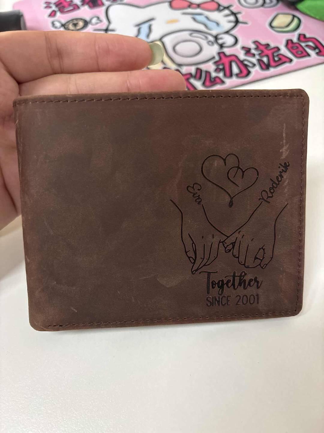 Customer photo of In Case You Need A Little Reminder - Personalized Leather Wallet
