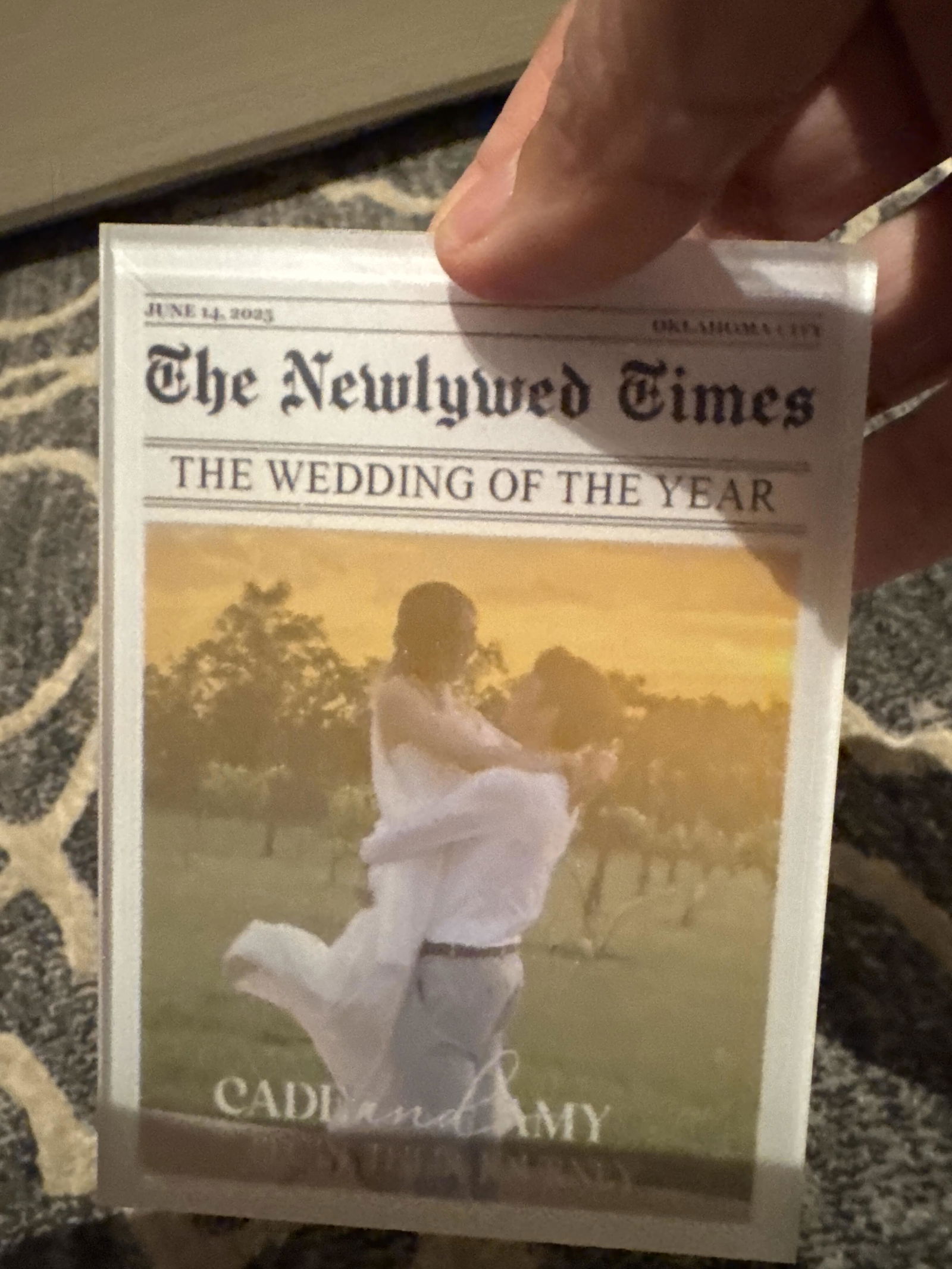 Customer photo of First Christmas Couples Gifts - The Wedding Of The Year - Newlywed…