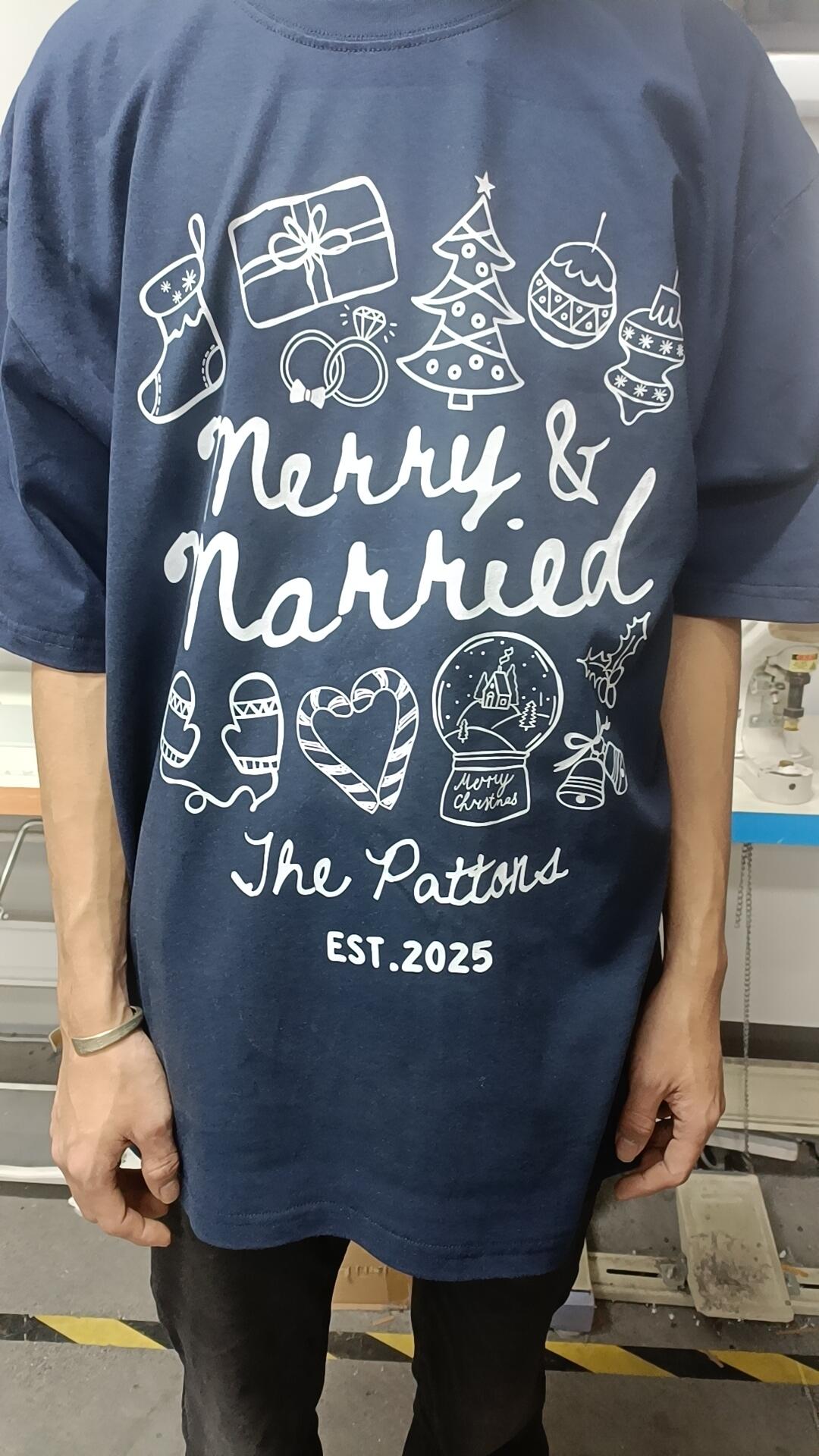 Customer photo of Merry & Married First Christmas as Mr and Mrs Christmas Shirts…