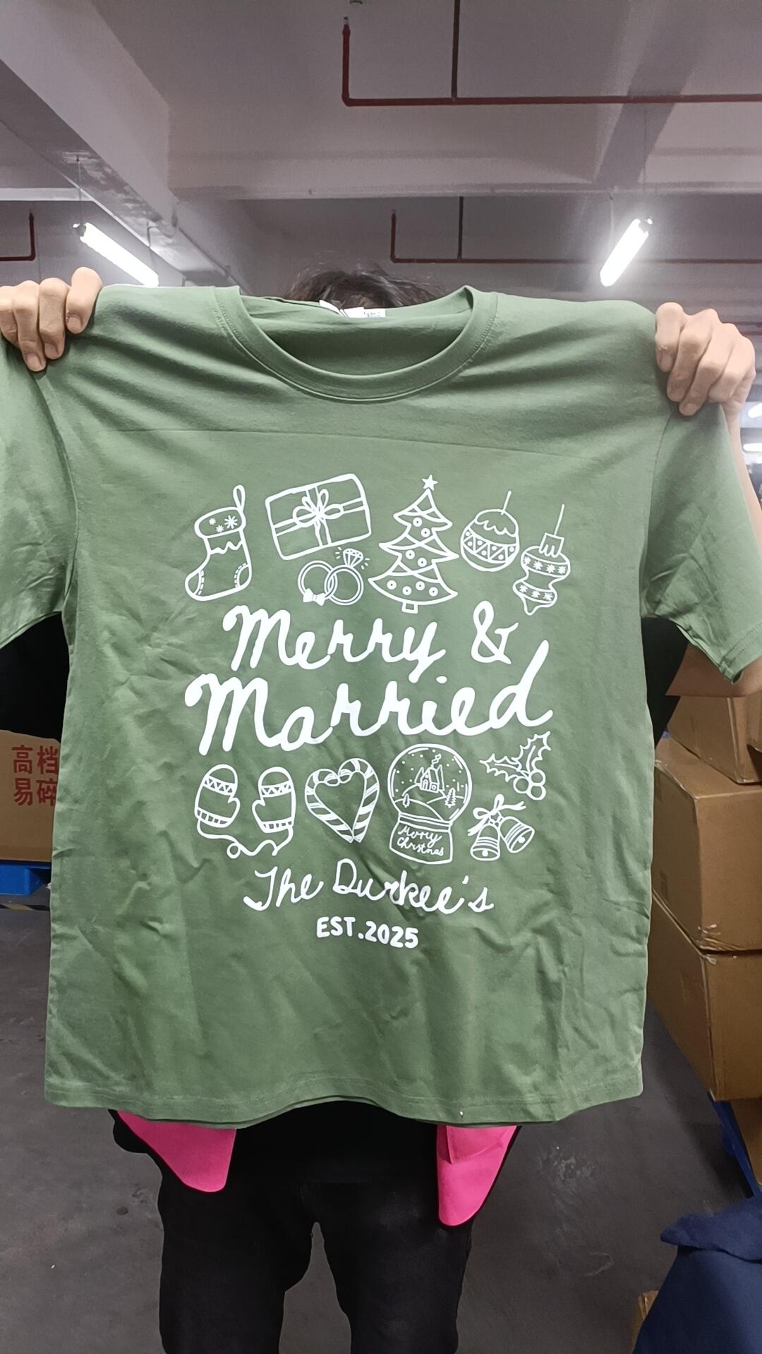 Customer photo of Merry & Married First Christmas as Mr and Mrs Christmas Shirts…