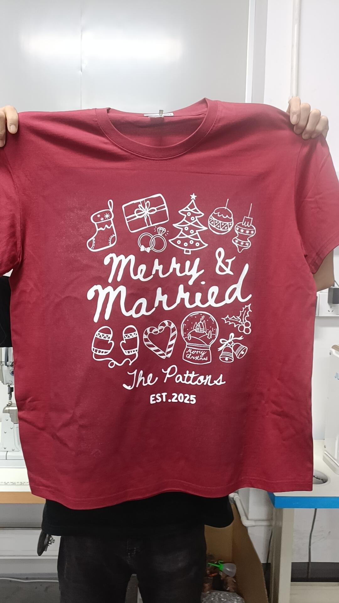 Customer photo of Merry & Married First Christmas as Mr and Mrs Christmas Shirts…