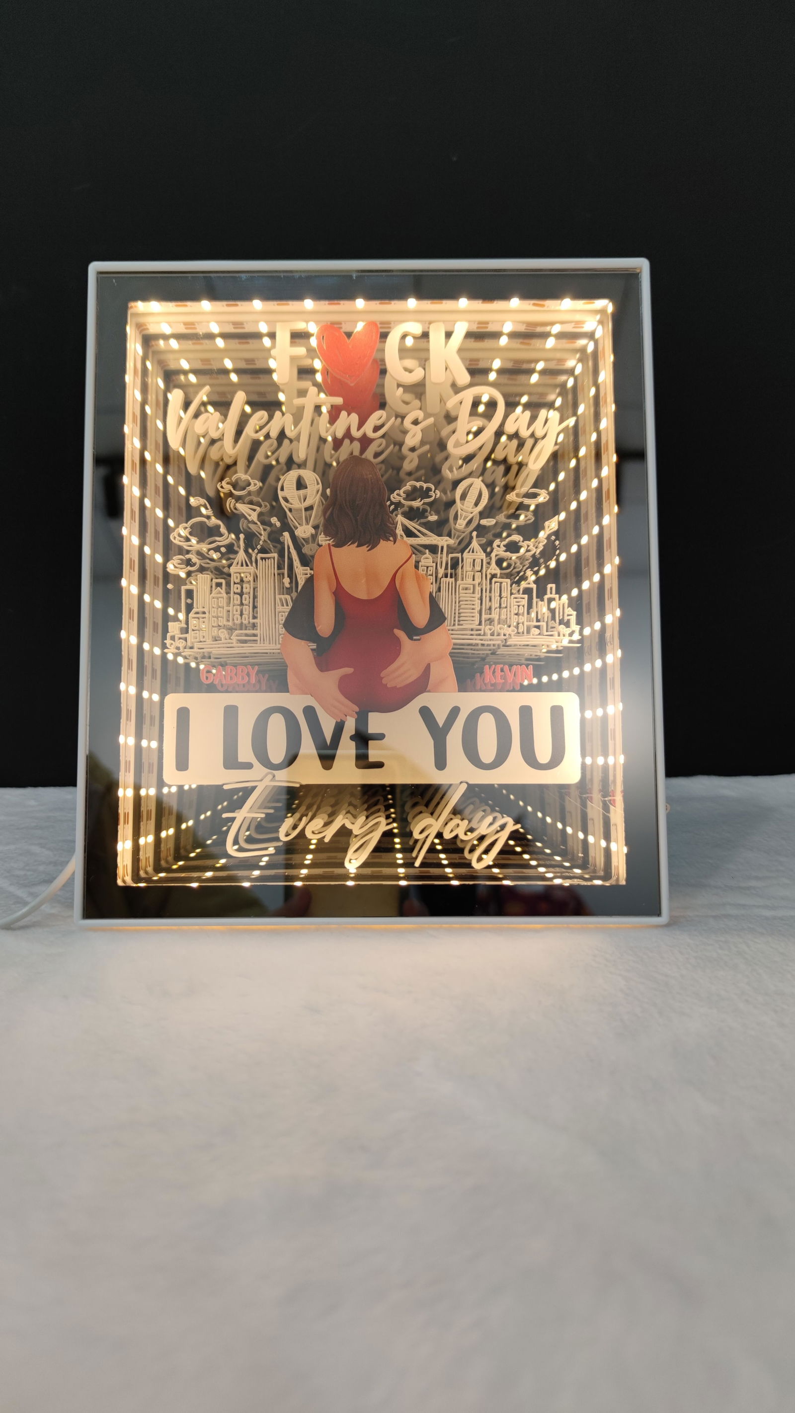Customer photo of F Valentine's Day I Love You Every Day - Personalized Infinity…