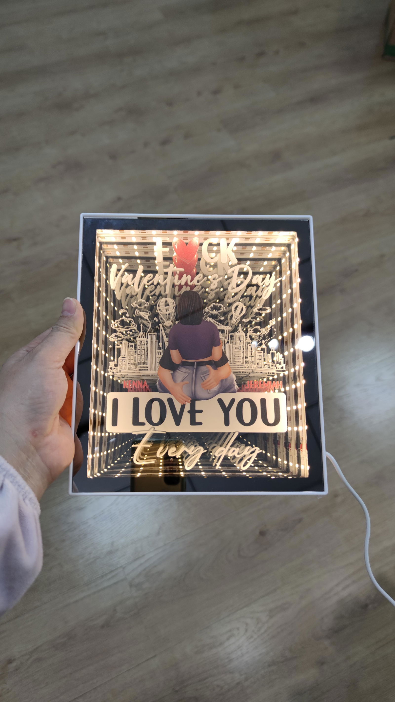 Customer photo of F Valentine's Day I Love You Every Day - Personalized Infinity…