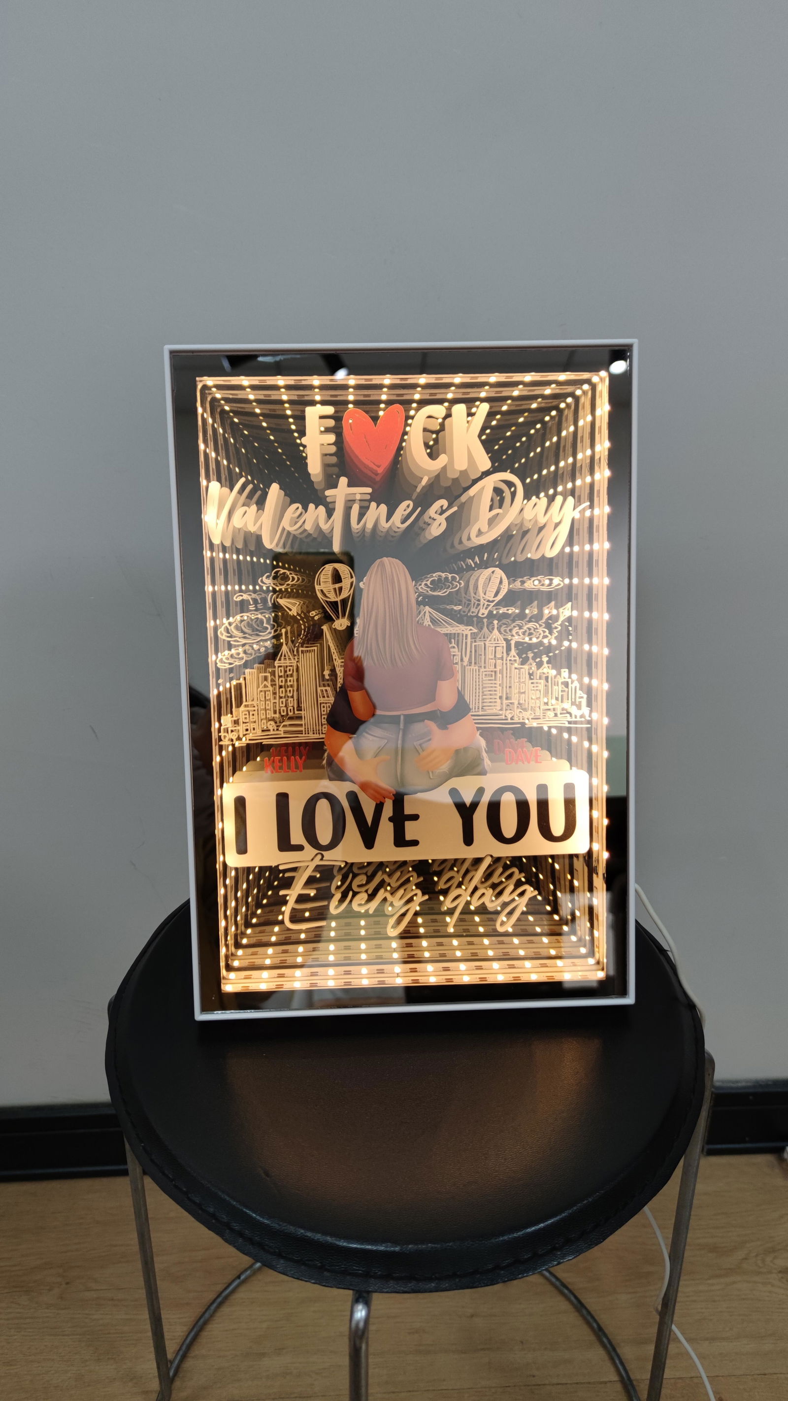 Customer photo of F Valentine's Day I Love You Every Day - Personalized Infinity…