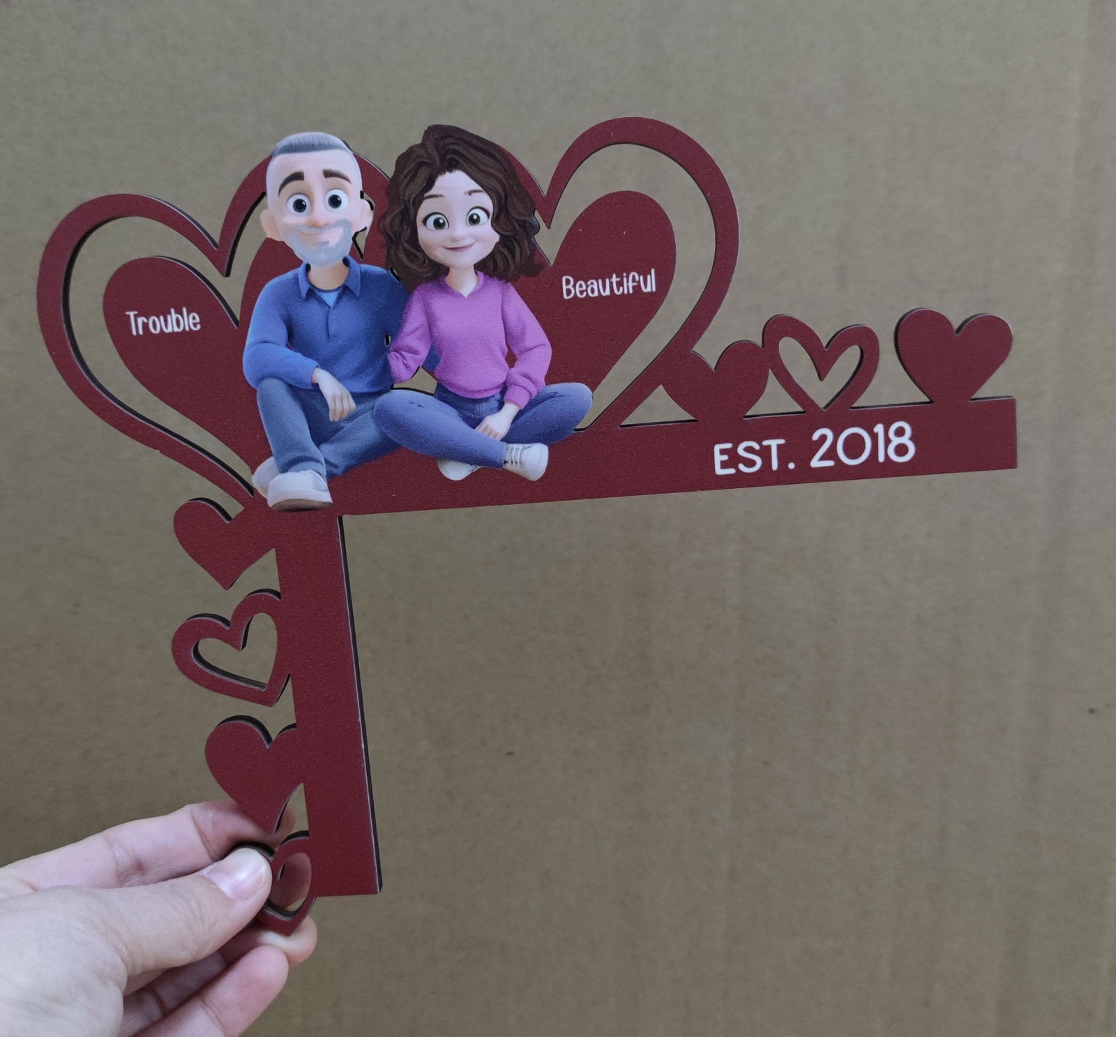 Customer photo of Romantic Love Our Happy Corner Together - Personalized Door Corner…