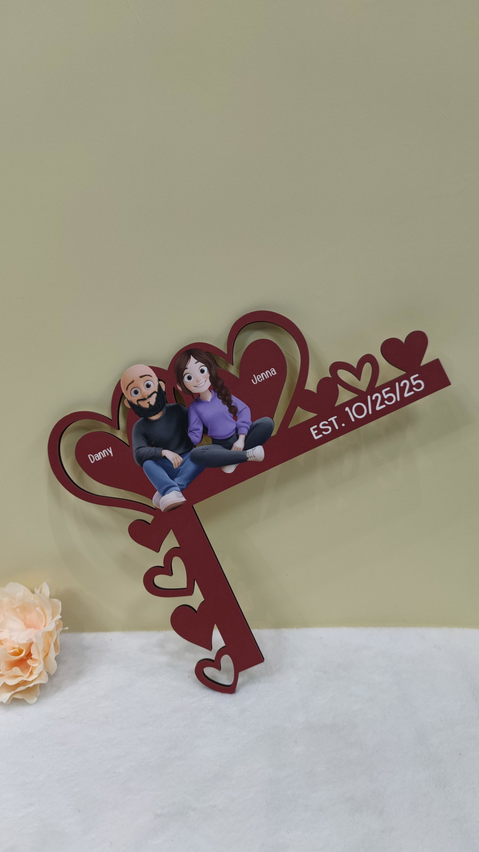 Customer photo of Romantic Love Our Happy Corner Together - Personalized Door Corner…