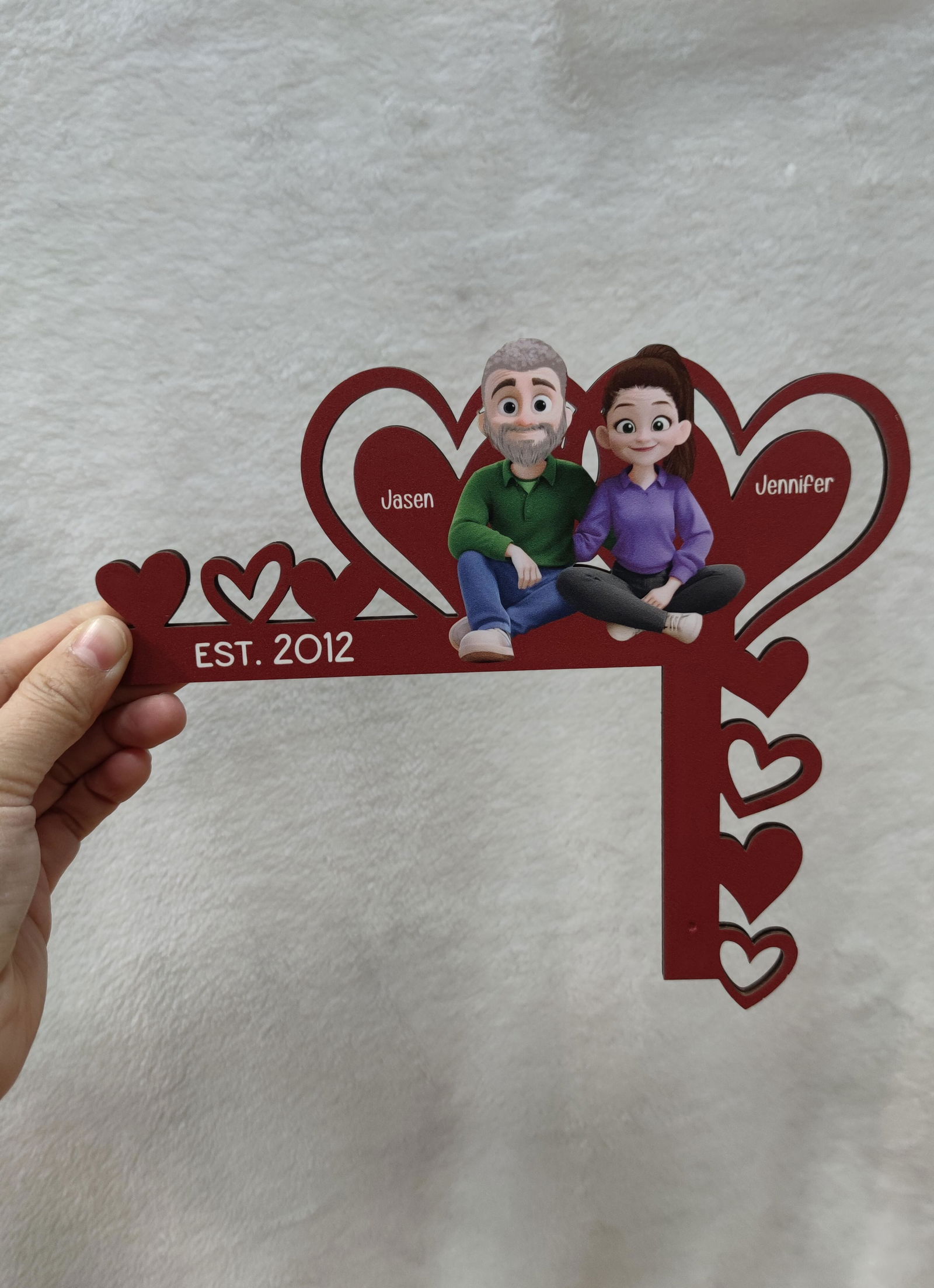 Customer photo of Romantic Love Our Happy Corner Together - Personalized Door Corner…