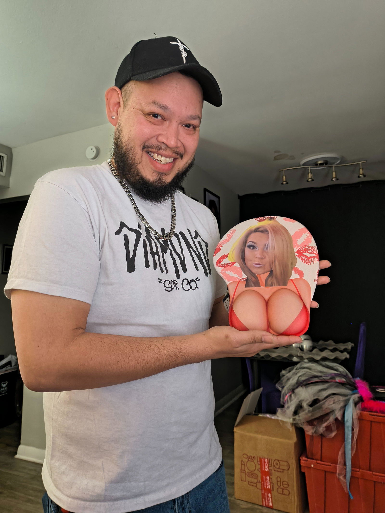 Customer photo of Custom Face Funny & Naughty - For Couple, Coworker Troll…