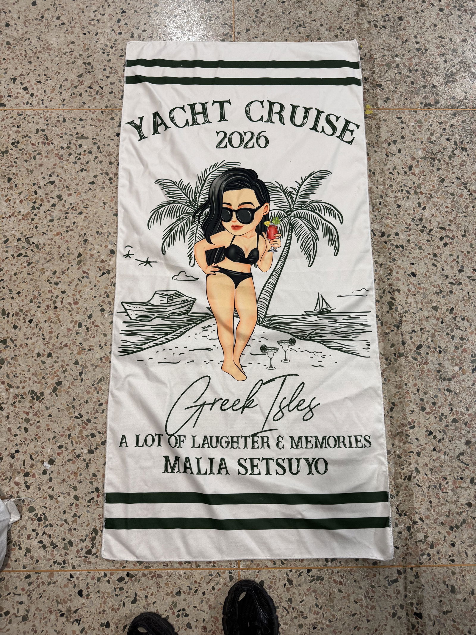 Customer photo of Girls Trip Summer - Personalized Quick-Dry Beach Towel
