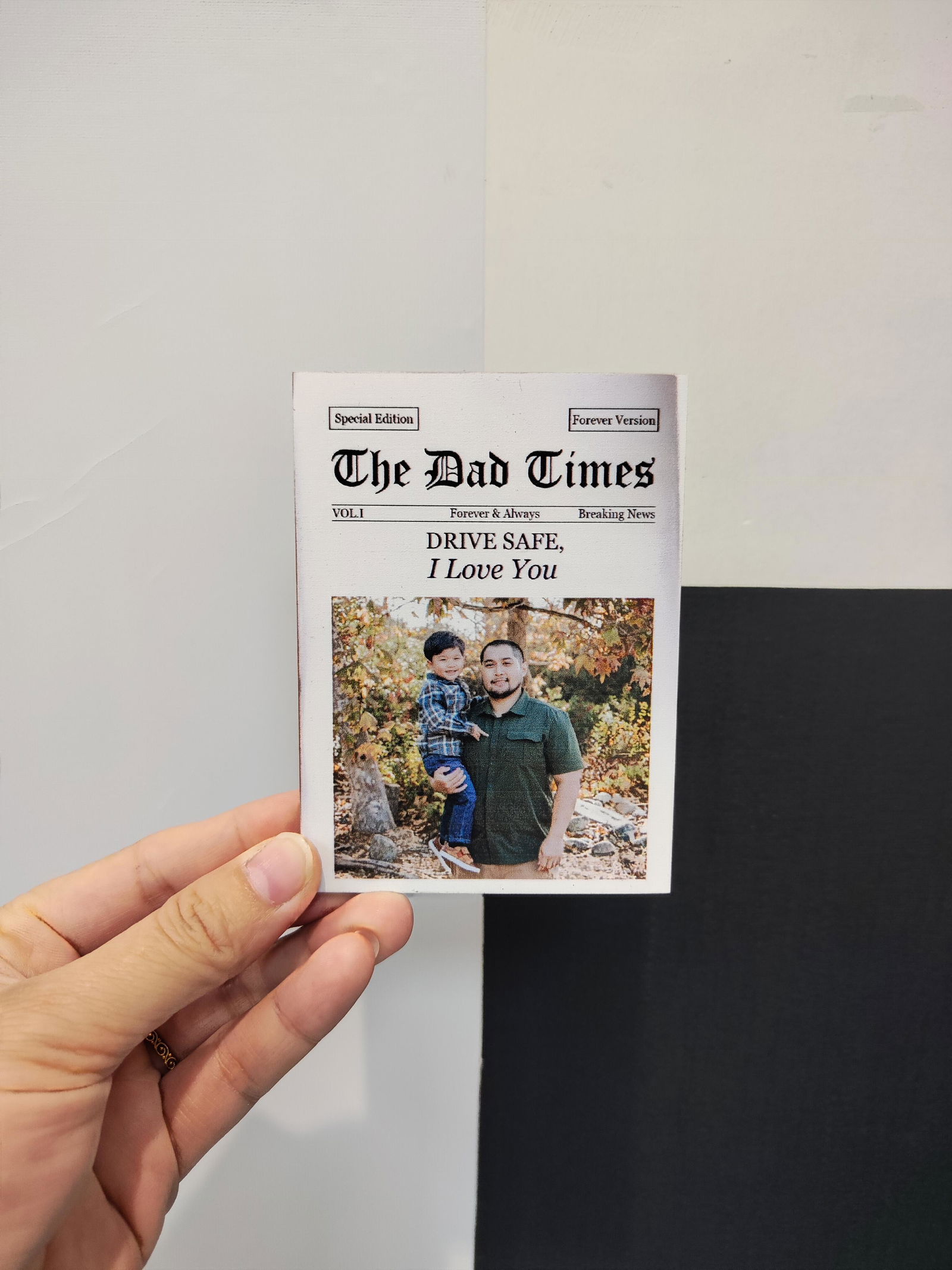Customer photo of The Dad Times Drive Safe, Daddy We Love You - Personalized Car…