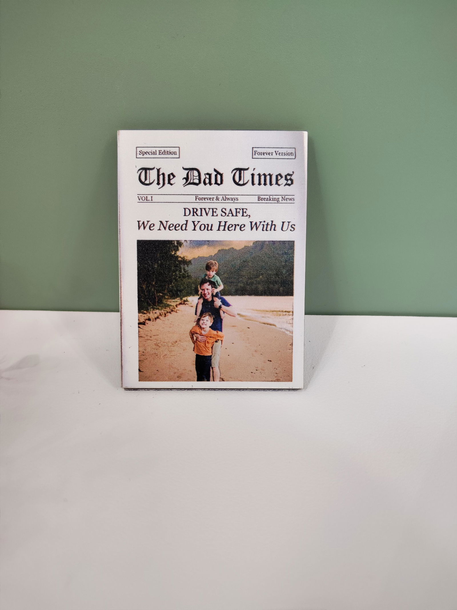 Customer photo of The Dad Times Drive Safe, Daddy We Love You - Personalized Car…