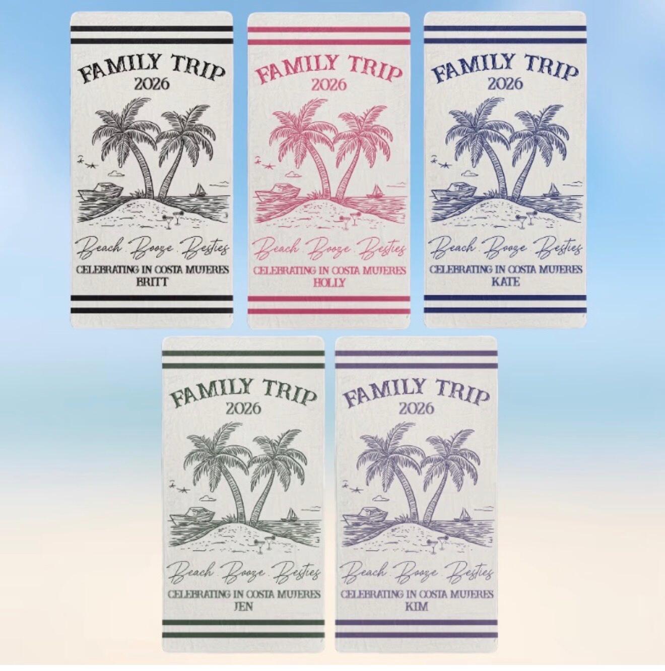 Customer photo of Girls Trip 2026 - Personalized Beach Towel
