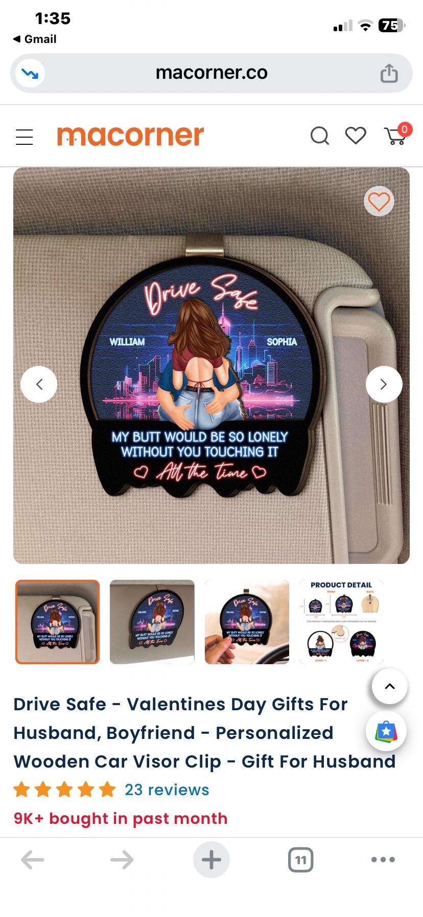 Customer photo of Drive Safe - Valentines Day Gifts For Husband, Boyfriend…