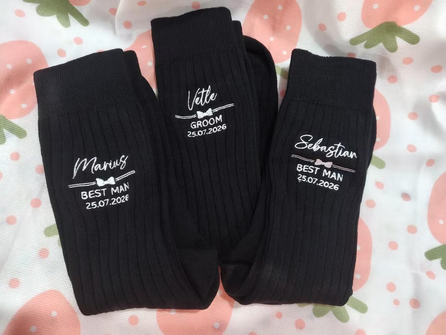 Customer photo of Wedding Socks For Groomsmen, Groom Wedding Gifts - Personalized…
