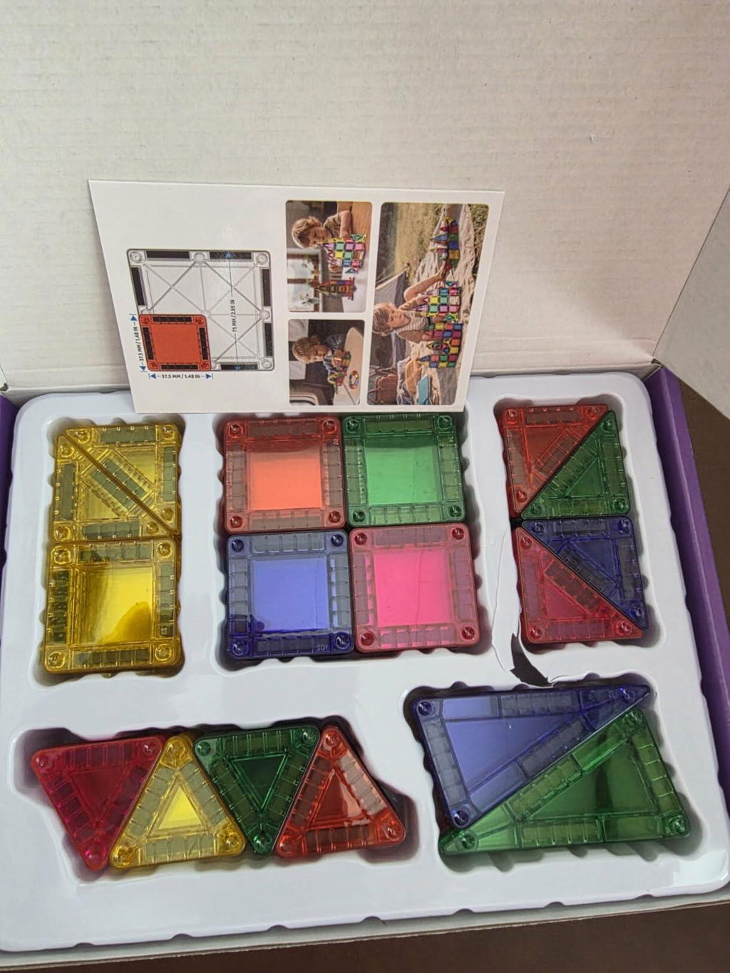 Magnetopia™【Geometric Learning】Magnetic Building Blocks | 40-56 PCS | 1.5" | Tile