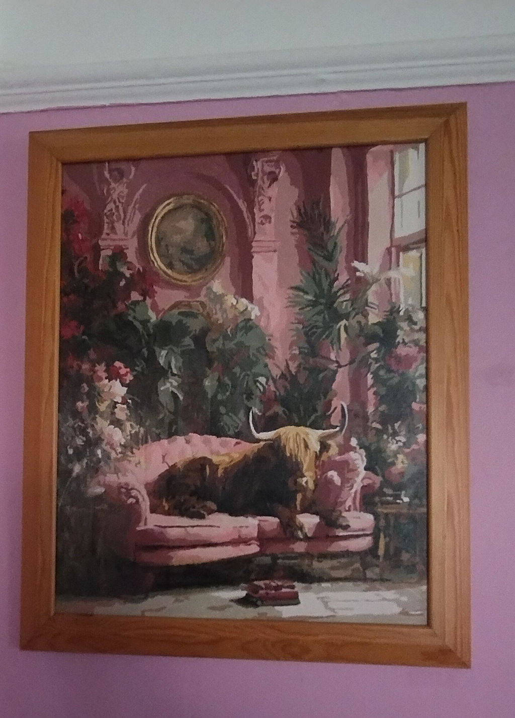 The Pink - sofa Highland Cow