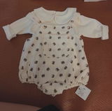 Flower Print Corduroy Jumpsuit フラワー コーデュロイ ロンパース【mh0011991】