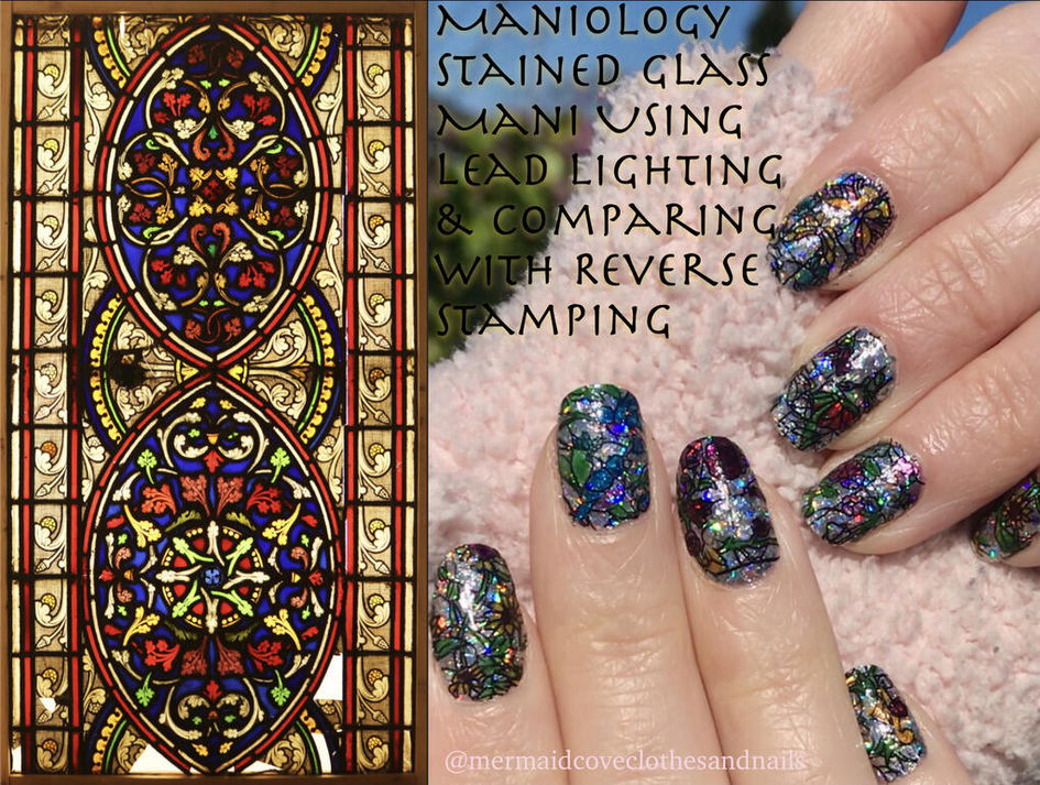 Stained Glass: Windowed Wilderness (MXM055) - Nail Stamping Plate
