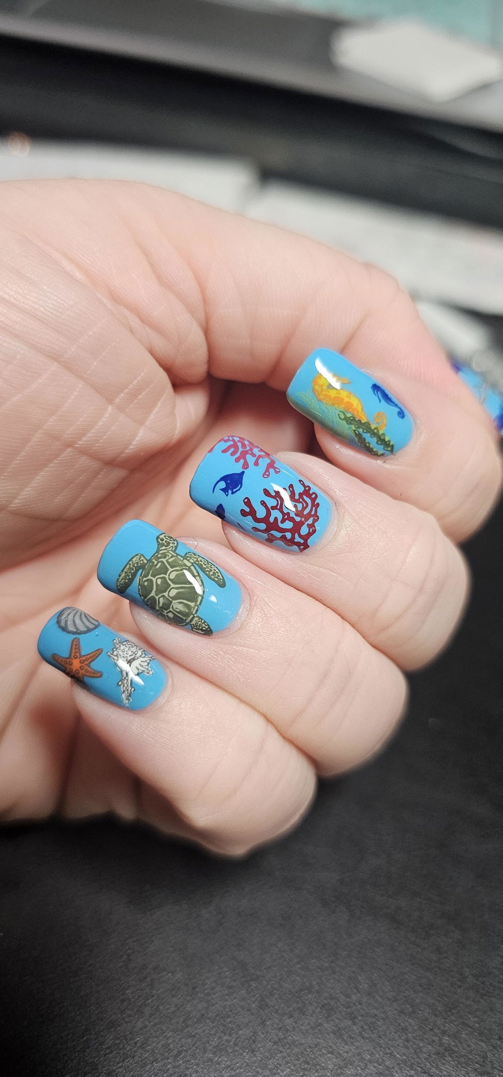 Under the Sea: Coral Reef (m145) - Nail Stamping Plate