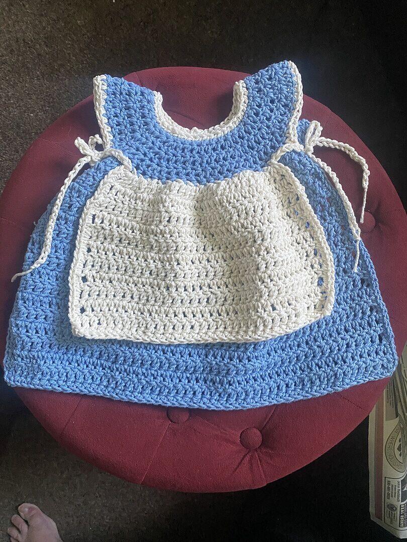 crochet dress dish towel pattern Kitchen Towel Crochet Dress Topper Pattern