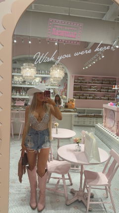 Sugar Drop Rhinestone Bodysuit -Cream
