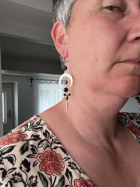 Boucles d'oreilles "Black Moon"
