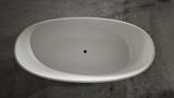 Medunjess 61" Freestanding Solid Surface Stone Resin Soaking Bathtub