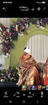 Beige Colour Position Print Woven Silk Saree