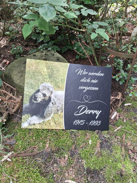 Personalisierte Gedenktafel für Hunde
