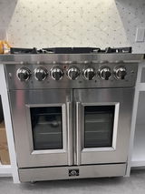FORNO Massimo 30″ Freestanding French Door Dual Fuel Range (FFSGS6325-30)