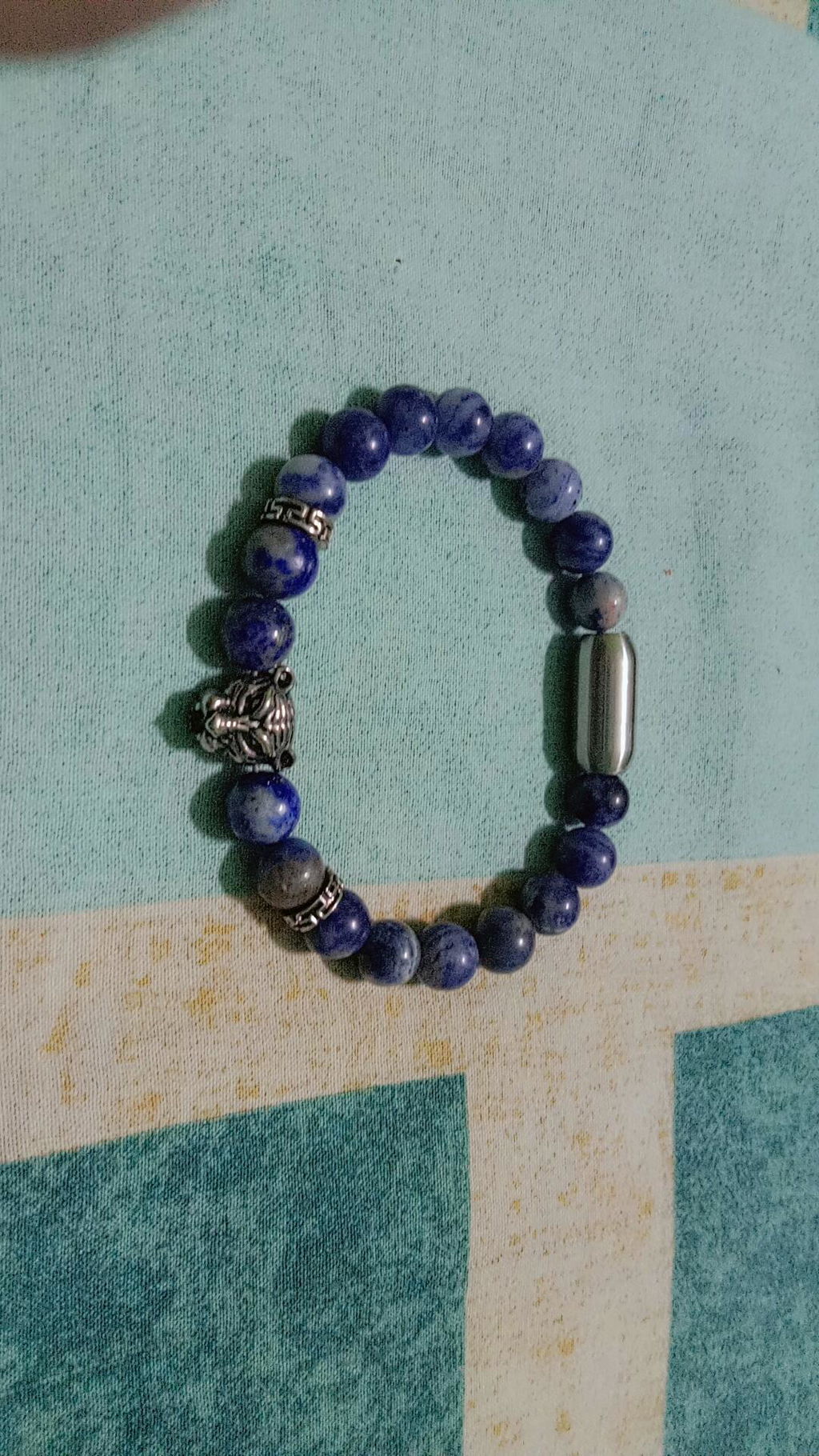 Wisdom Lapis Lazuli Natural Stone Panther Bracelet With Magsnap 4