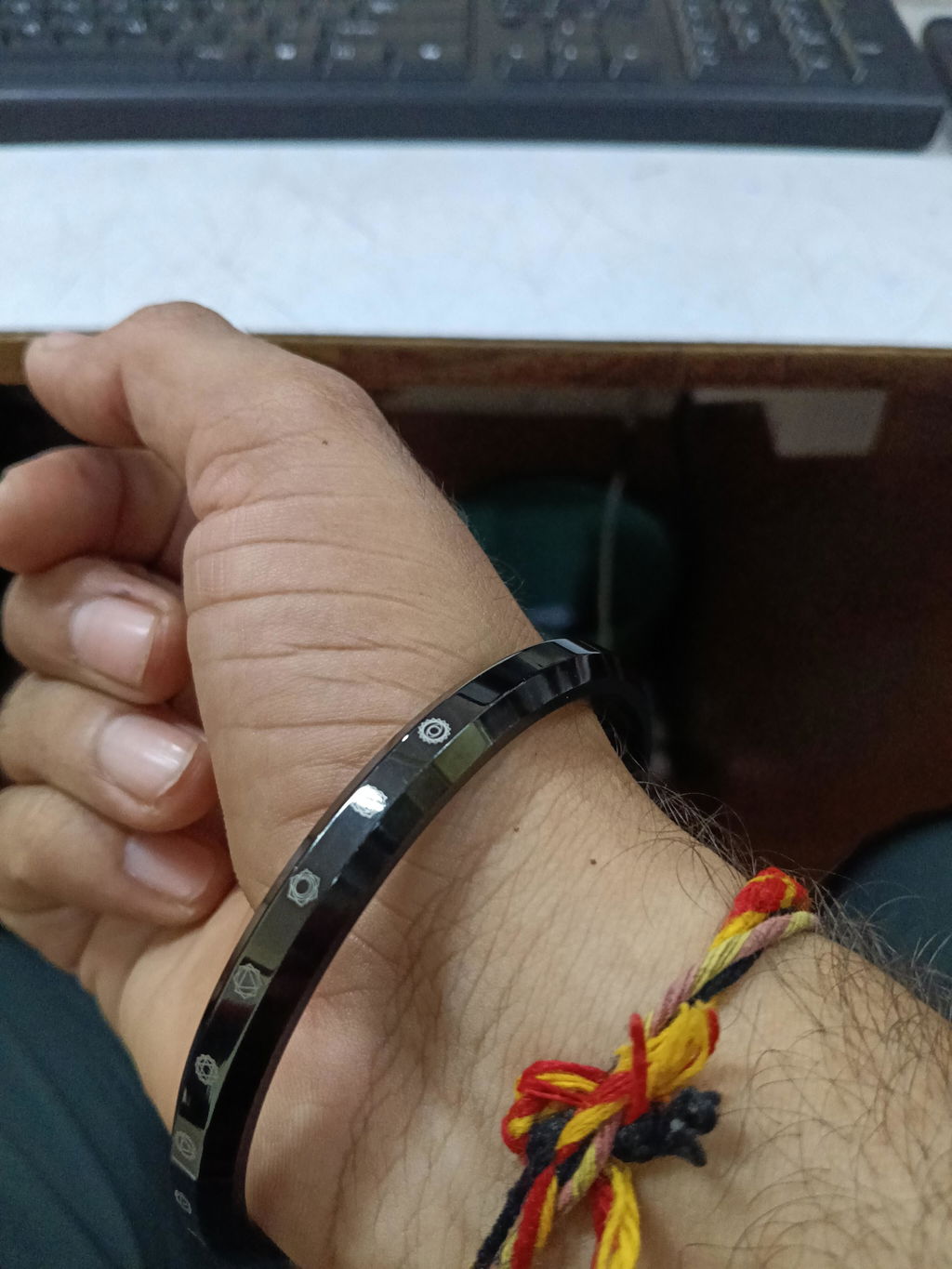 9 Chakra MicroCarved Round Kada