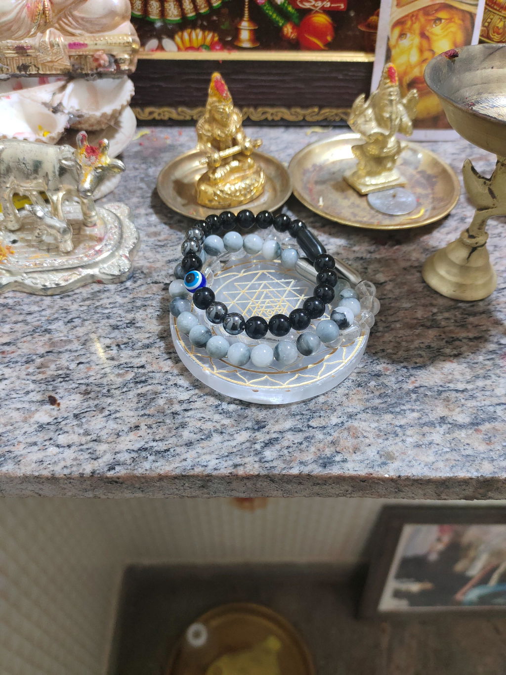 Shree Yantra Selenite Charging Plate