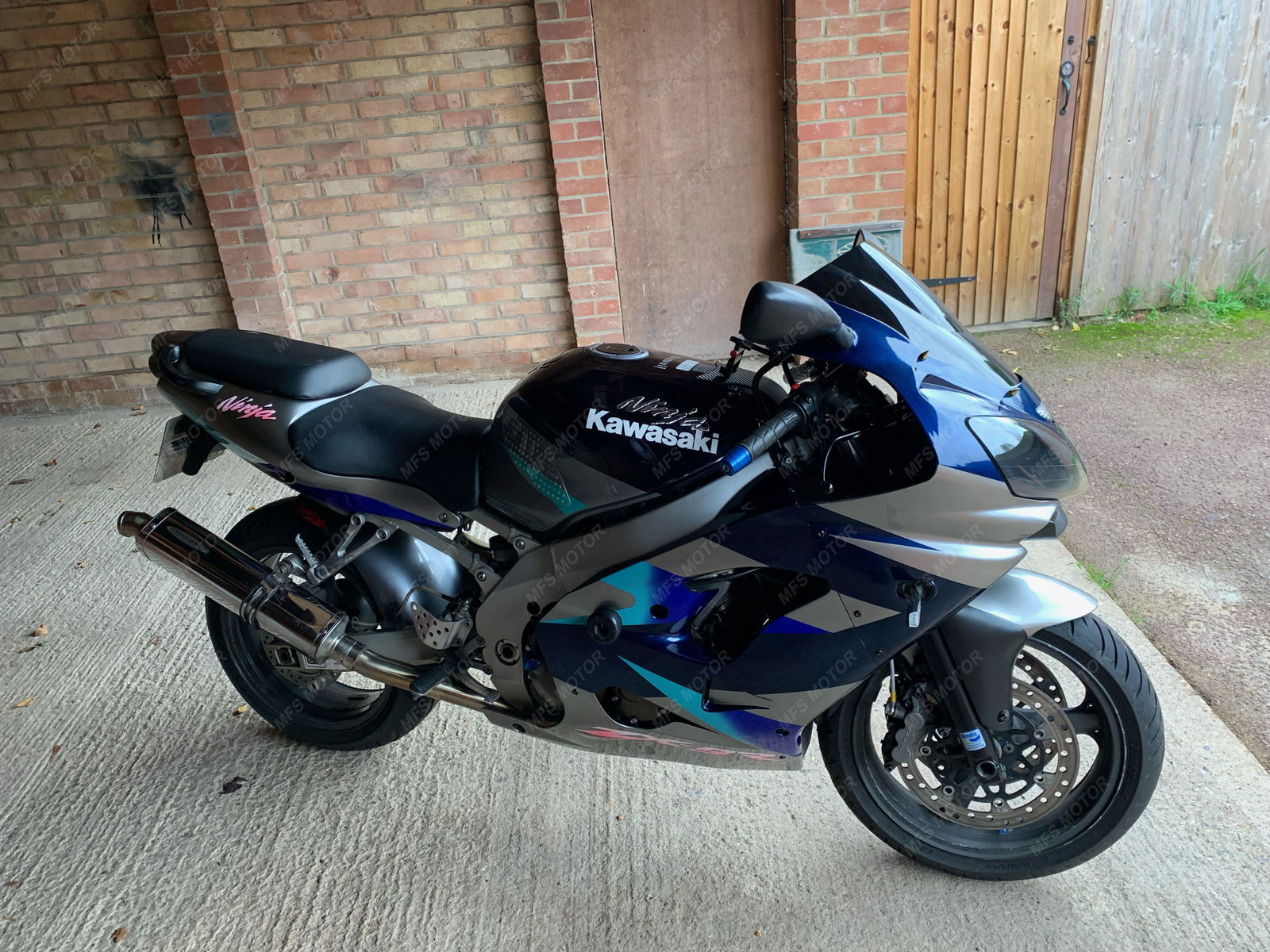 Kawasaki NINJA ZX9R 1998-1999 ABS Fairing - Flame - Blue Black