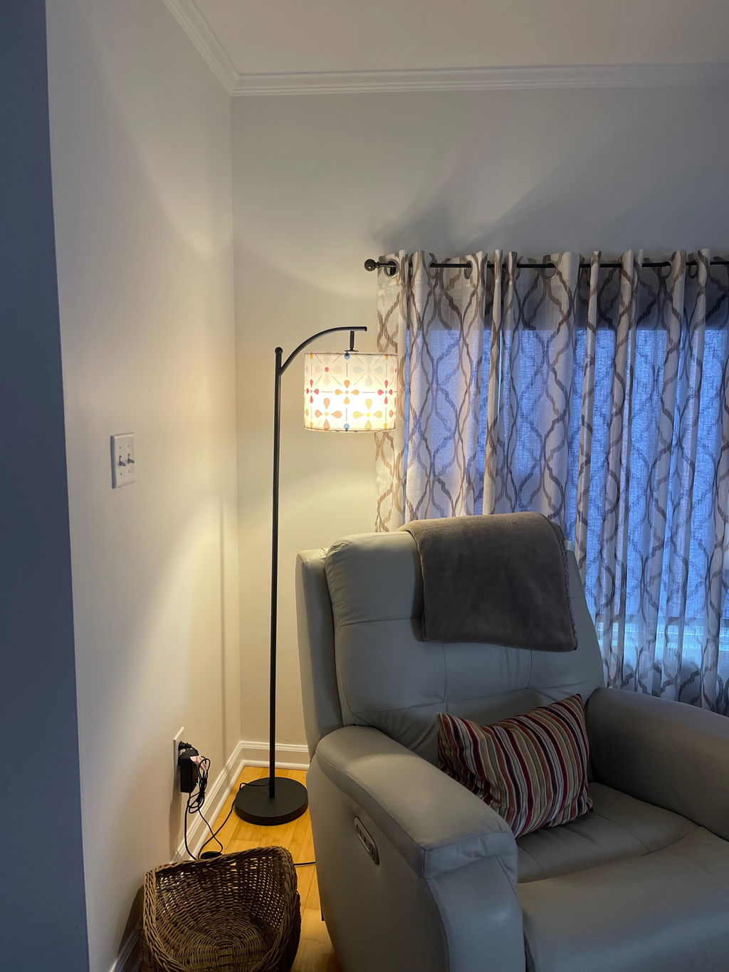 Mid Century Modern Scandinavian Modern Danish MCM Arc Floor Lamp