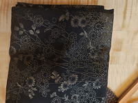 Haori Jacket Vintage(1950-1980) Black Gold Chrysanthemum Silk #9904B4