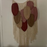 Macrame Leaves Wall Hanging Nature Wall Decor for Boho Room L45