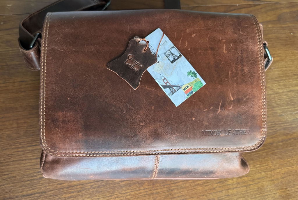 Austin Leather Satchel Bag 11" – Unisex – Chestnut