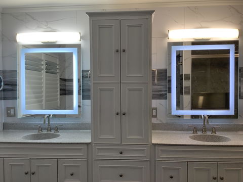 LED Mirror (Front-Lighted) 32" x 36" (or 36" x 32") | 2-Piece