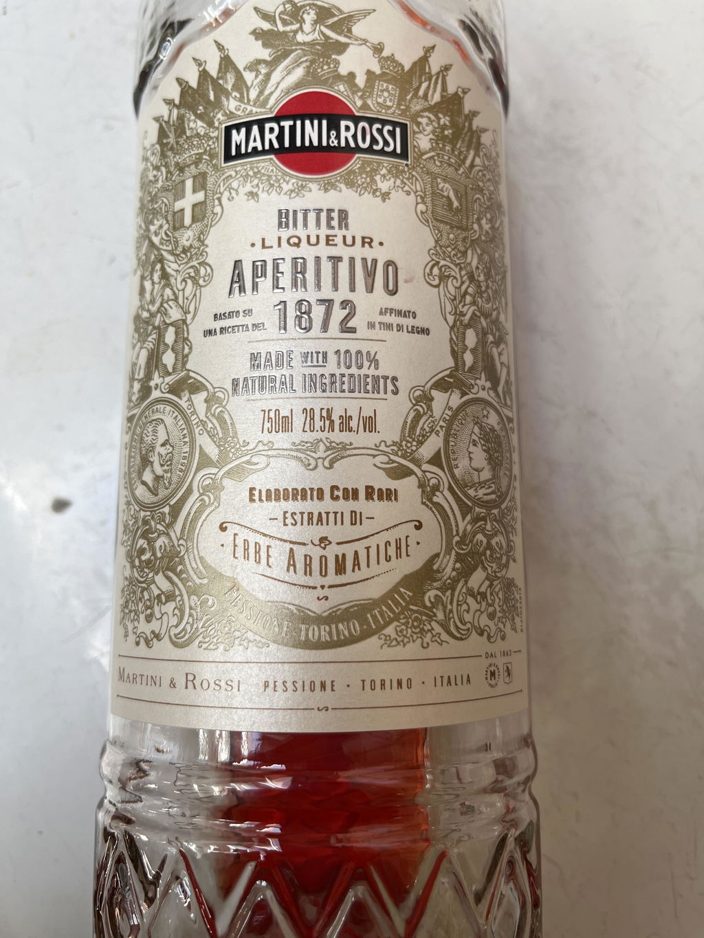 Martini Rossi Bitter Liqueur Aperitivo 750mL